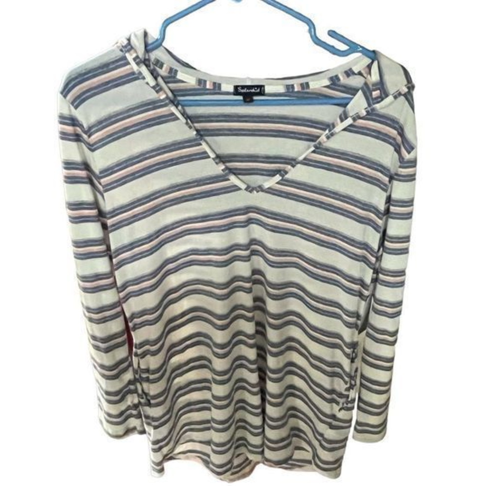 NEW Splendid long‎ sleeve hooded shirt size medium